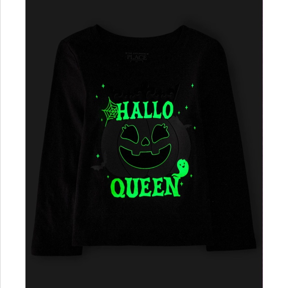 Brand New Toddler Girls Glow In The Dark Halloween T-Shirt, Size 3T, NWT - Picture 3 of 5